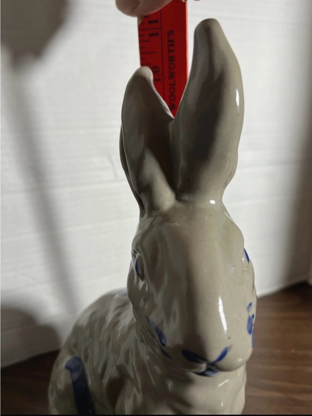 Beaumont  Bros.  Ceramic Rabbit Figurine with Blue Accents - Home Art - Picture 5 of 5